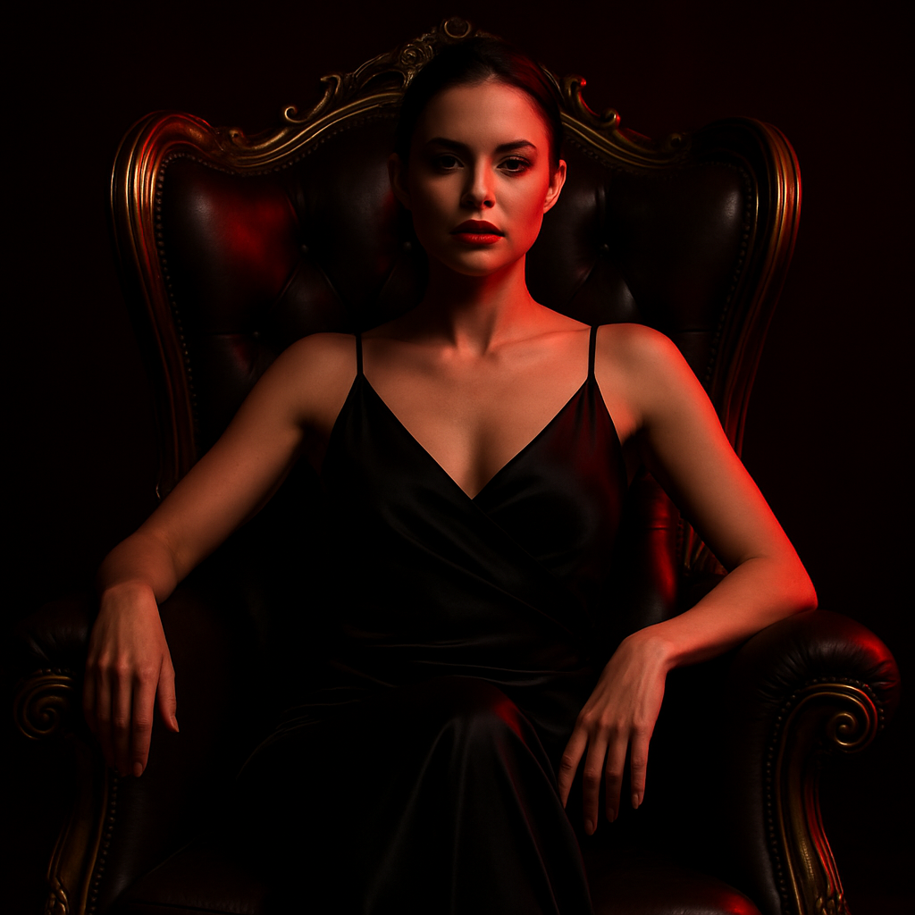 Dominant woman in a commanding posture representing verified findoms on PayPigs.website