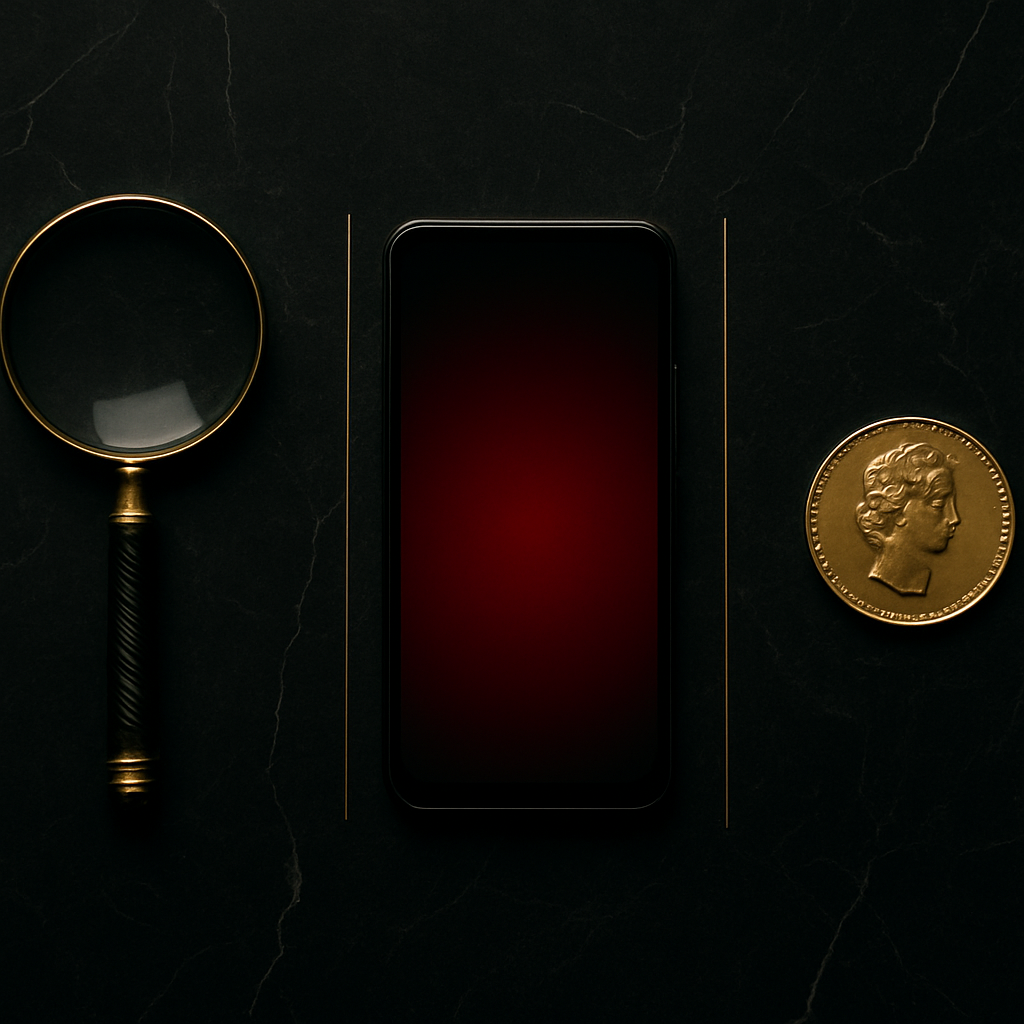Three objects representing the three steps of using PayPigs.website: search, connect, tribute